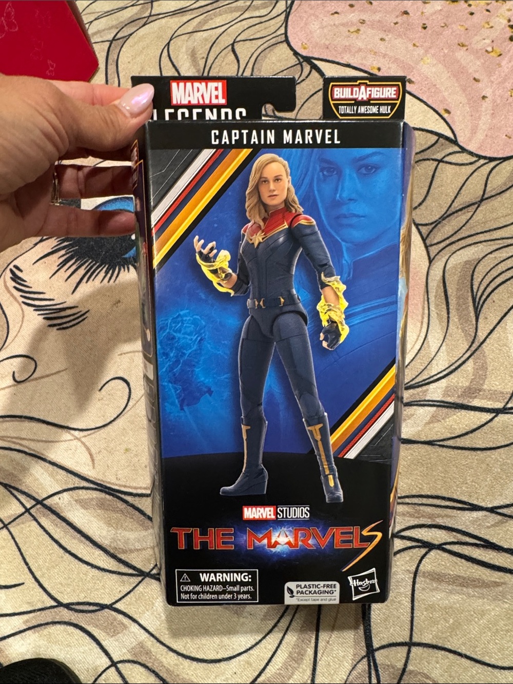 Marvel Captain Marvel Figure - Blue, Red & Gold